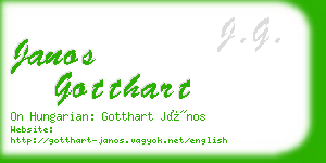 janos gotthart business card